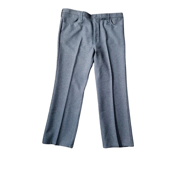 Vintage Wrangler Dress Pants Cowboy Blue Heathered Straight leg size 42x30 - Picture 2 of 7